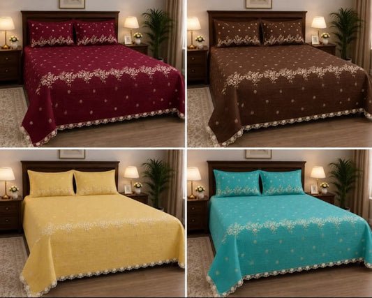 Embroidery Cotton Bedsheet